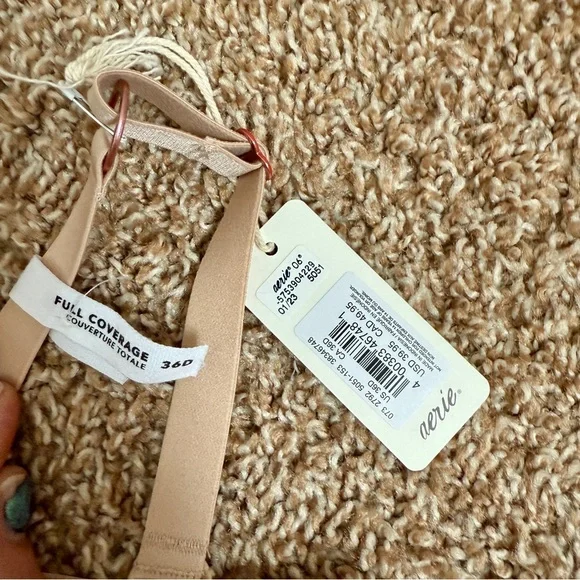 NWT Aerie SMOOTHEZ Mesh Unlined Full coverage Bra - 36D - Picture 3 of 3